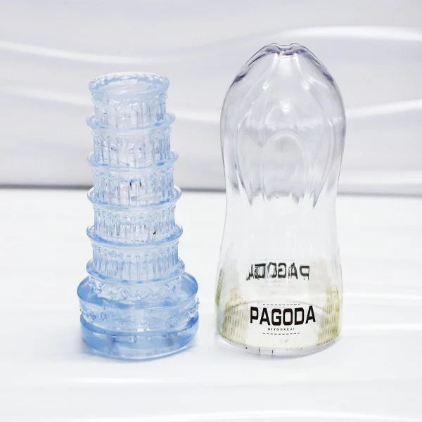 Cốc thủ dâm Pagoda trong suốt – silicon bướm giả