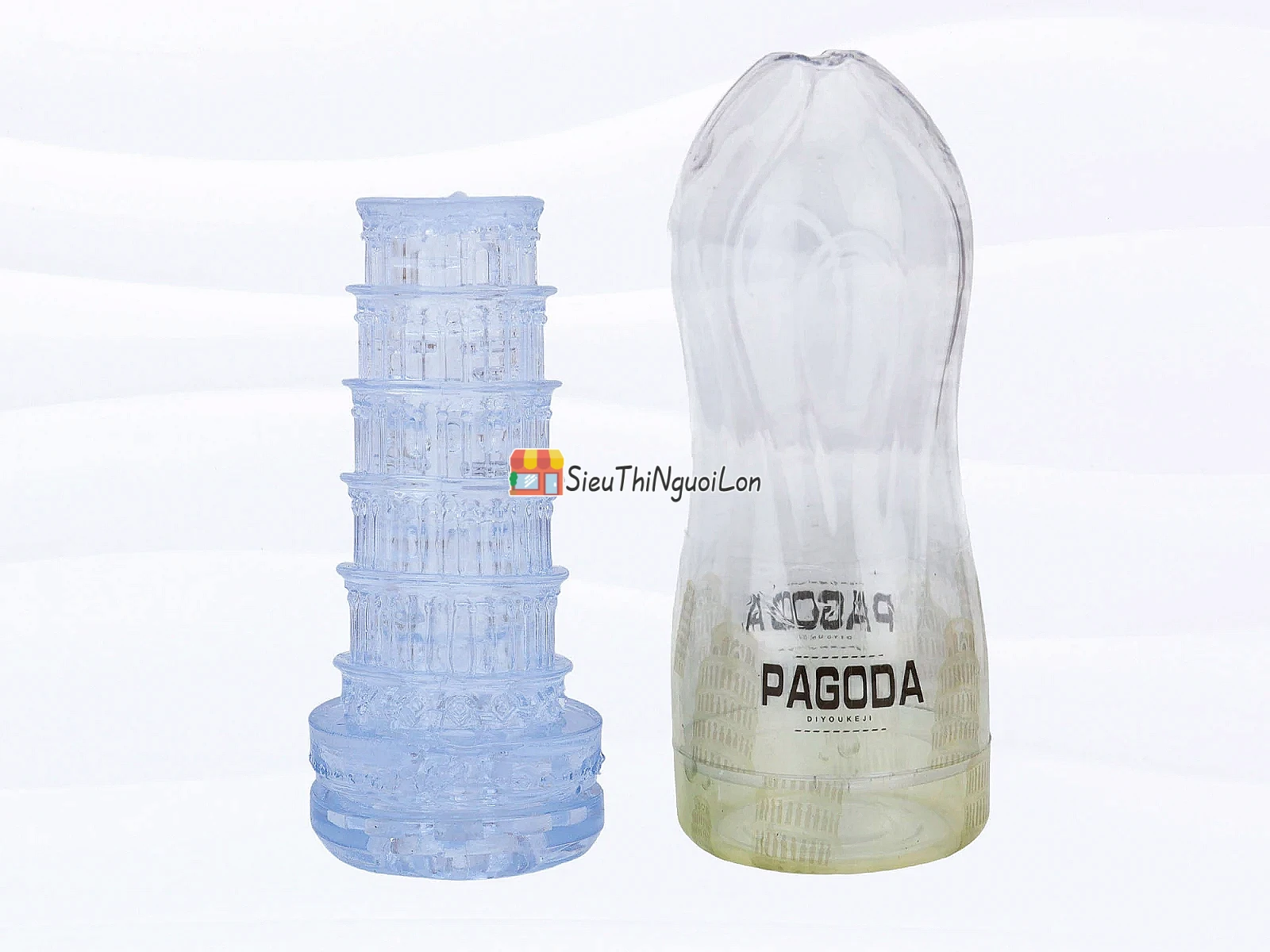 Cúp âm đạo giả Pagoda trong suốt – silicon y tế, kín đáo