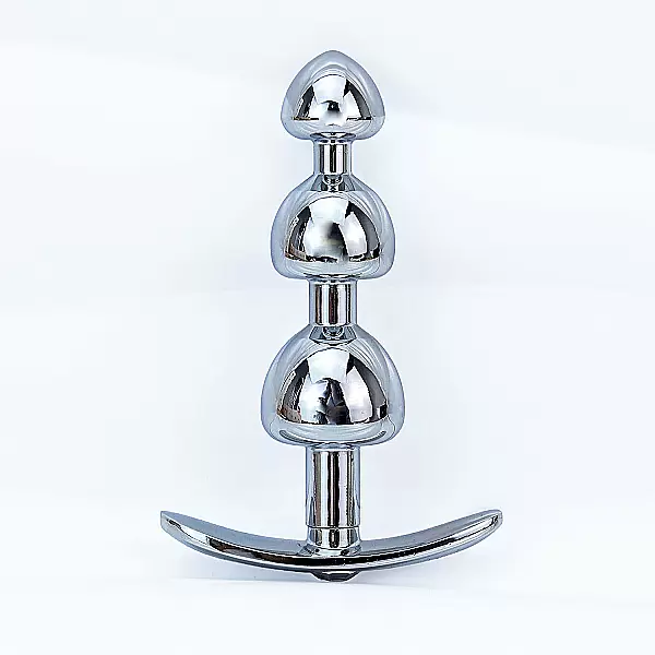 Plug hậu môn inox 3 điểm – kích thích đa vùng