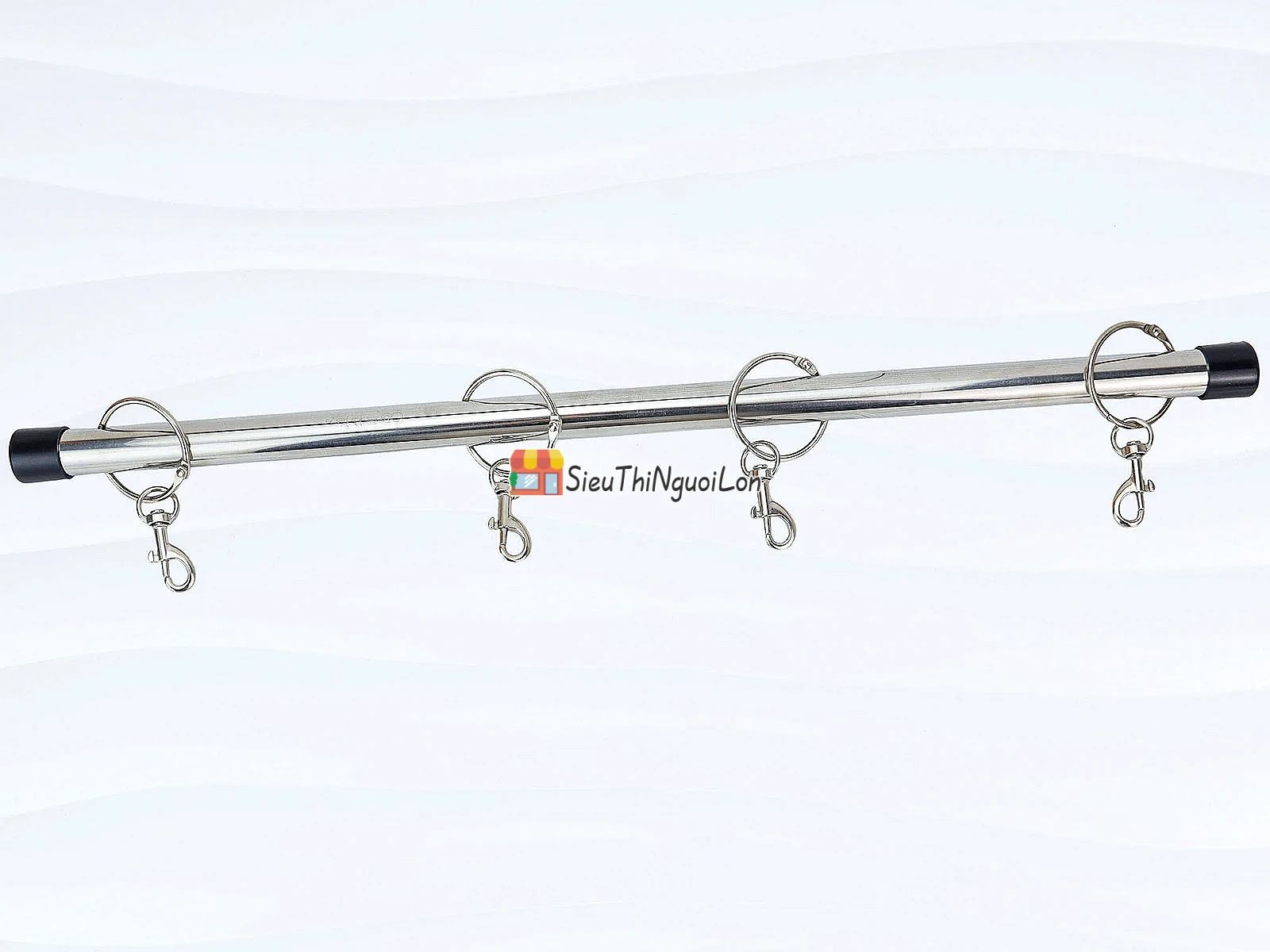 Bộ khóa tay chân đỏ đen – thanh treo inox, da PU