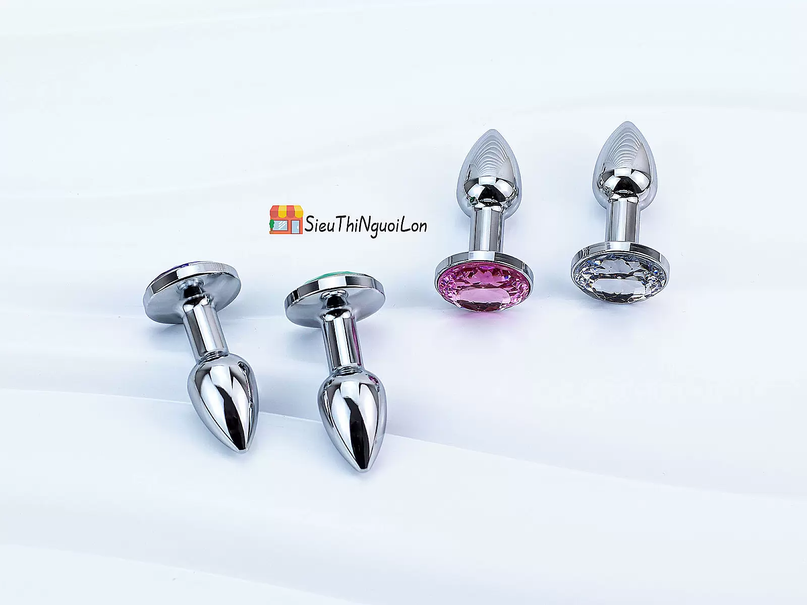 Sextoy kích hậu Inox mini có đế nhiều màu sắc