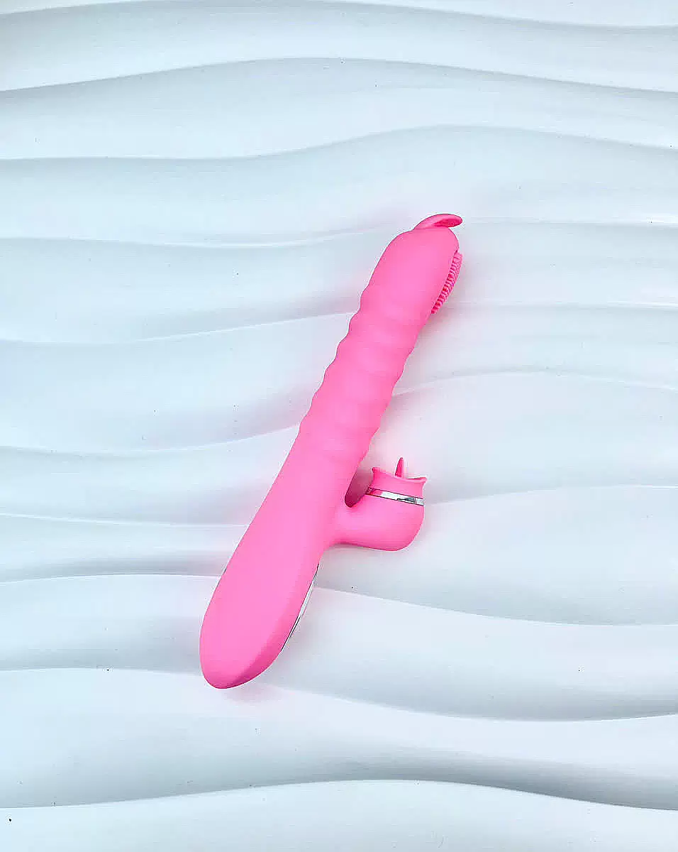 Thanh Lý - Máy mát xa lưỡi liếm 2 đầu Telescopic hoạt động bình thường, lưỡi không rung