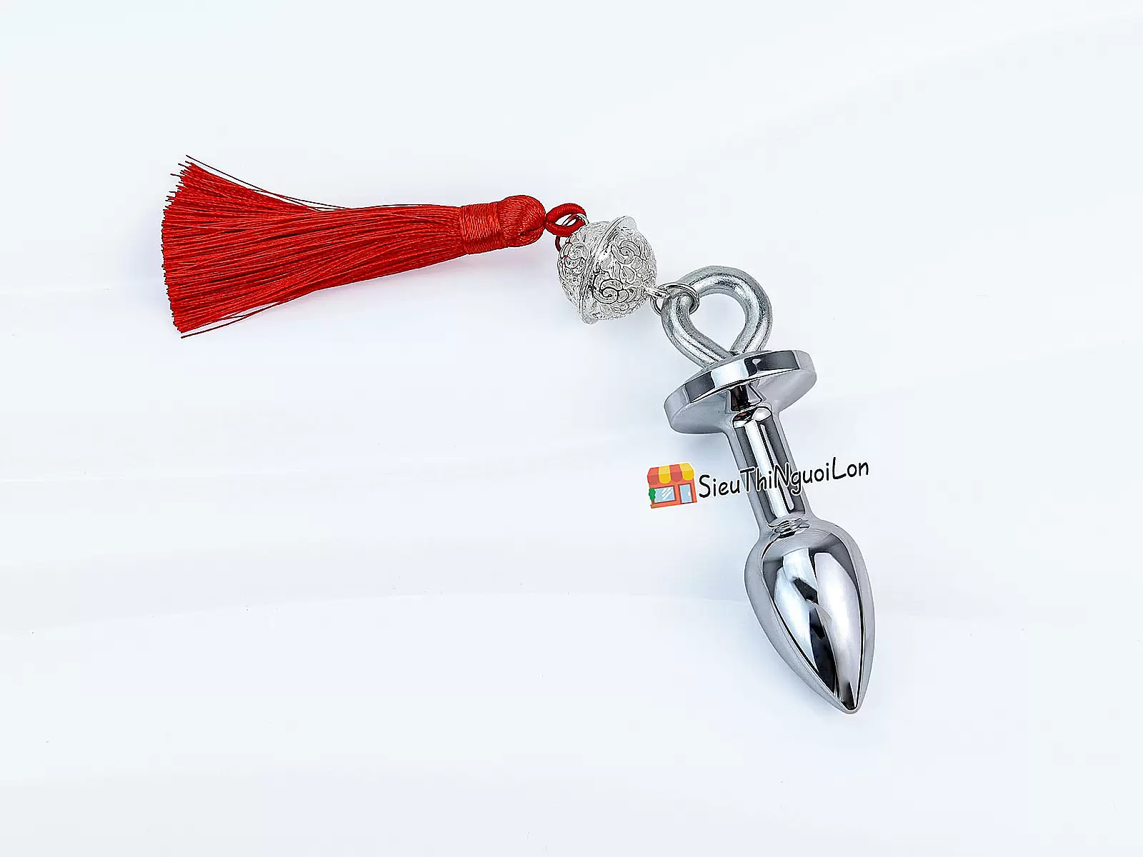 Đồ chơi kích hậu inox cao cấp kèm tua đỏ quyến rũ