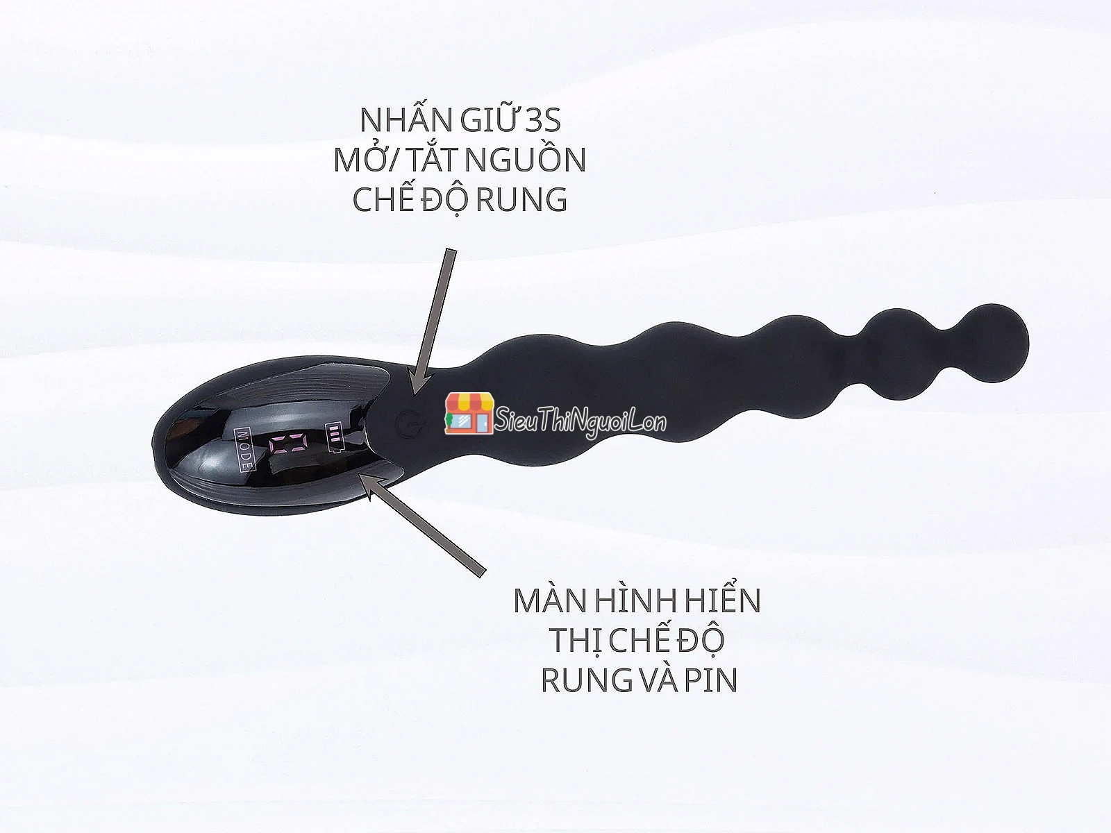 Máy massage kích hậu Loviss Aaron Beads Anal Plug rung kích thích cực đã