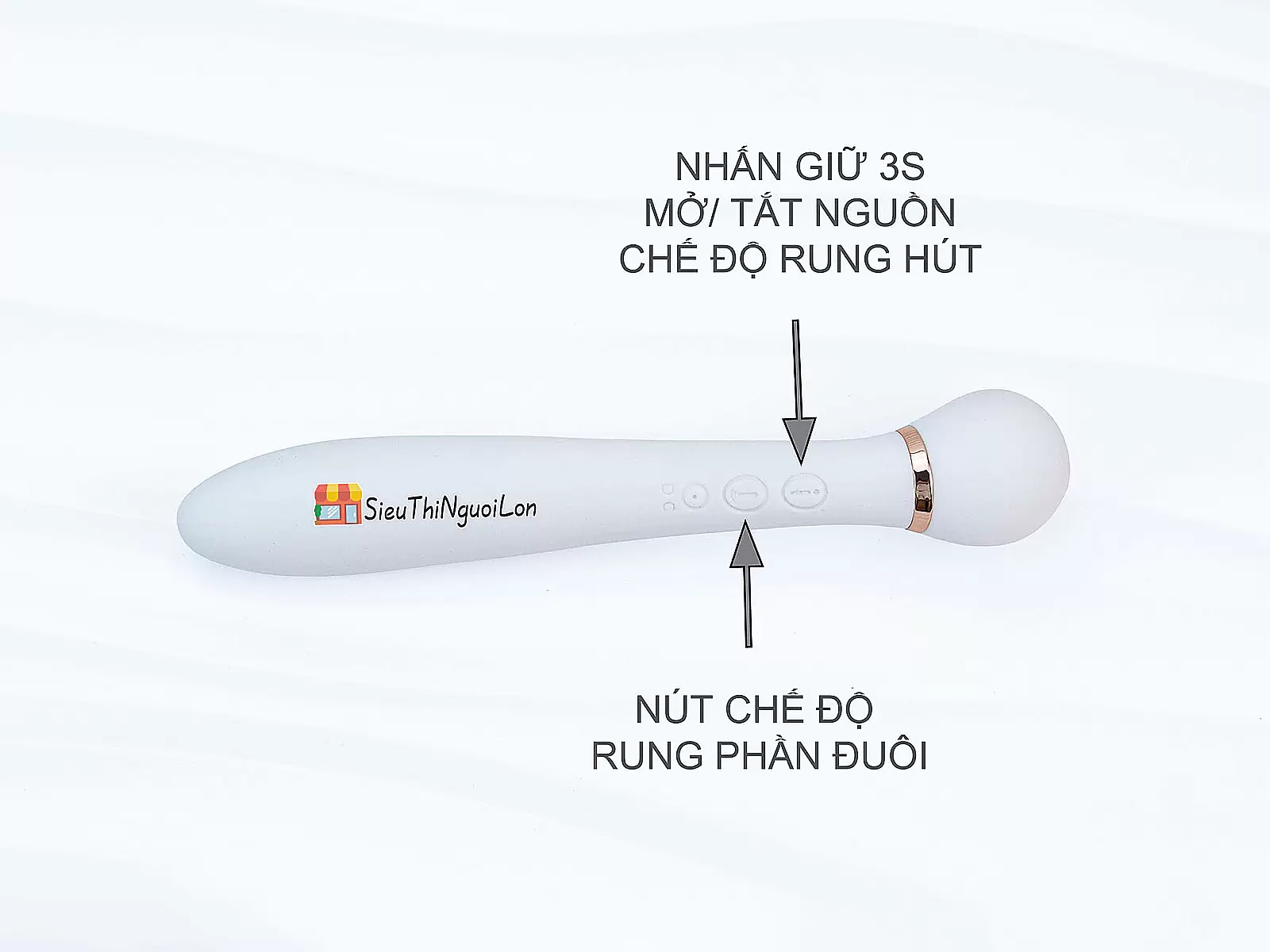 Máy massage 2 đầu rung hút Desirable wand