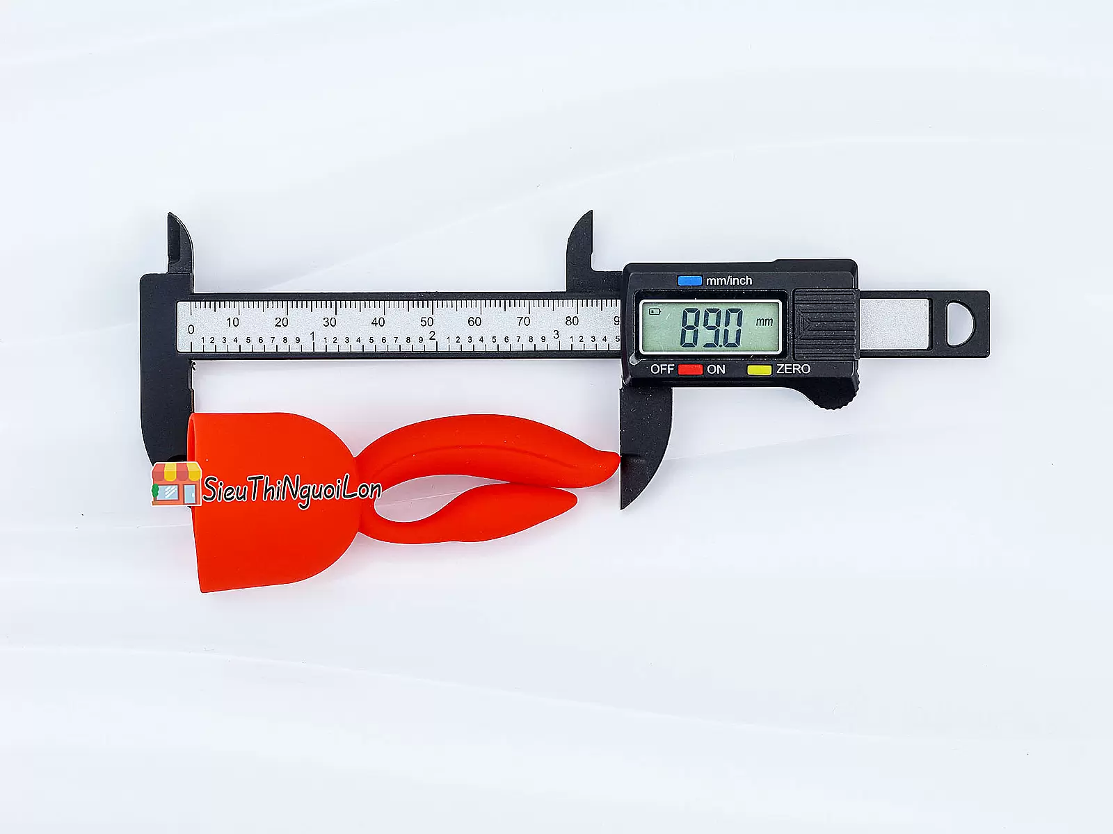 Đầu phụ máy massage 2 nhánh tai thỏ màu đỏ