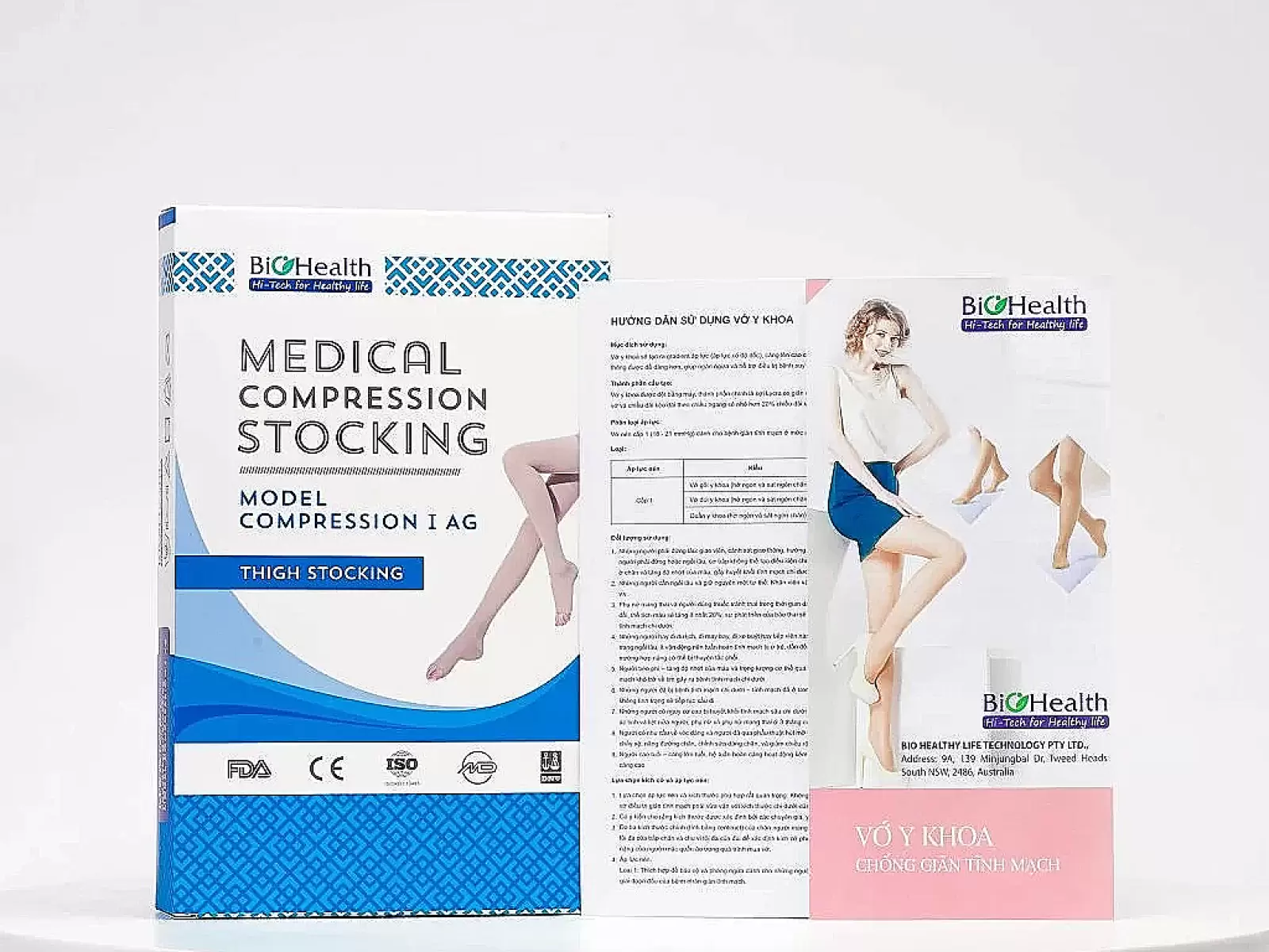 Vớ đùi y khoa BioHealth Compression I AG – hỗ trợ tĩnh mạch