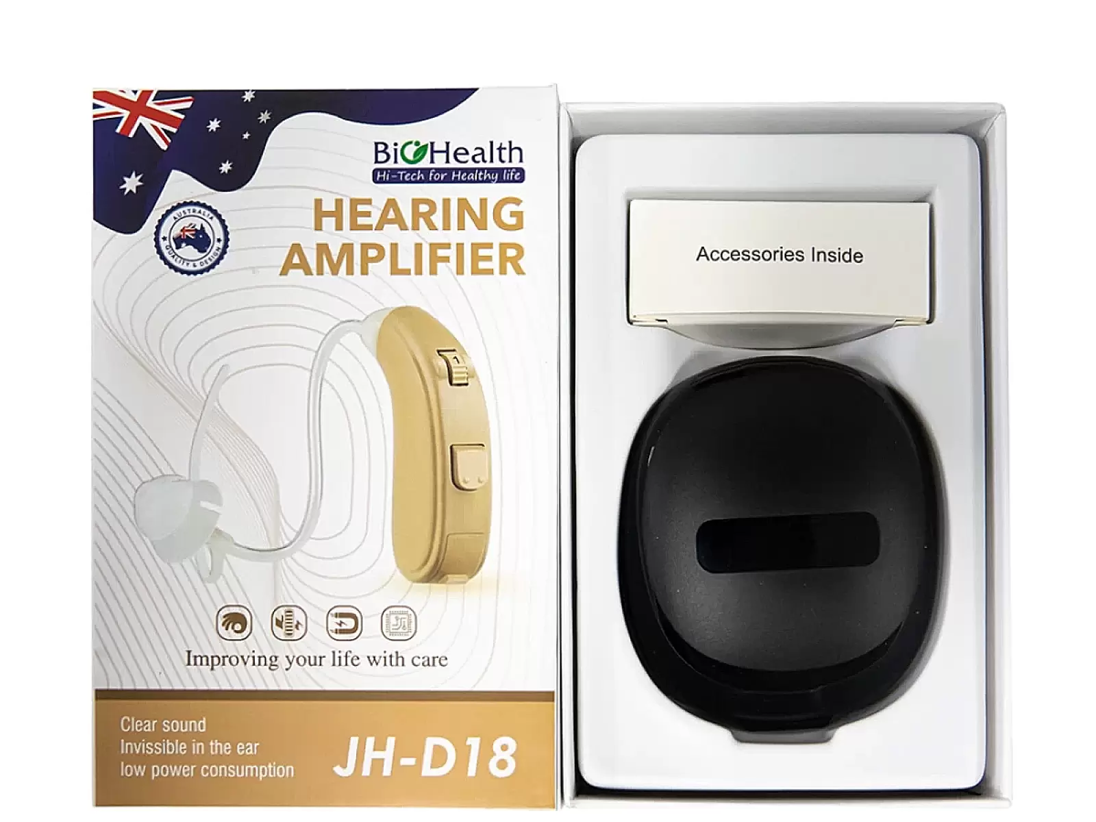 Máy trợ thính bỏ túi BioHealth JH-D18 – dây dẫn âm