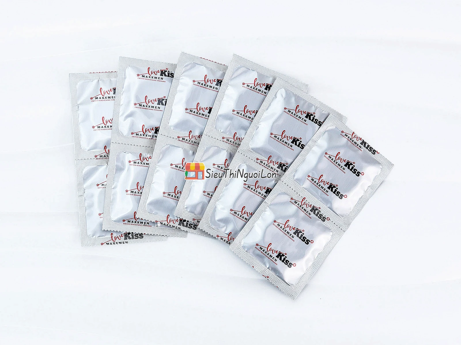 Bao cao su Love Kiss MaxxMen 0.03mm 5in1 – mát lạnh, kéo dài