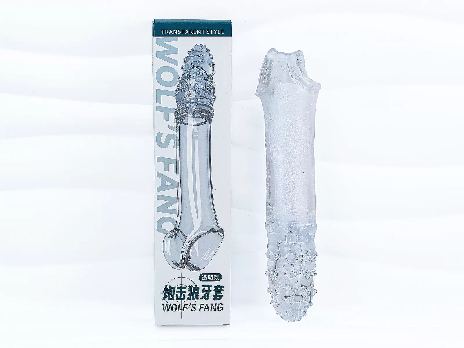 Bao cao su đôn dên Wolf's Fang có gắn bi rung tăng kích thước