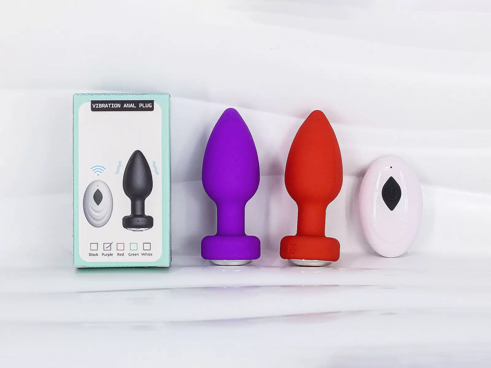 Plug hậu môn rung + remote – silicon massage kích thích