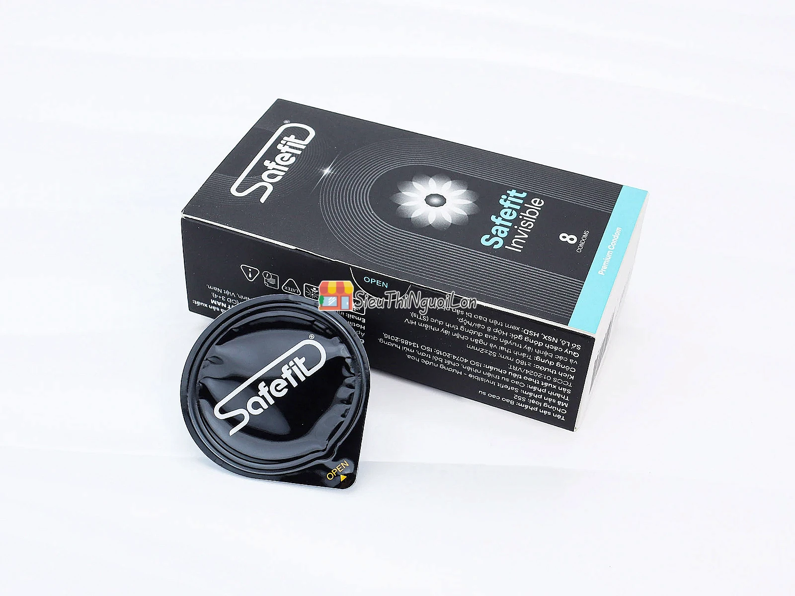 Bao cao su Safefit Invisible – siêu mỏng, hộp 8 chiếc